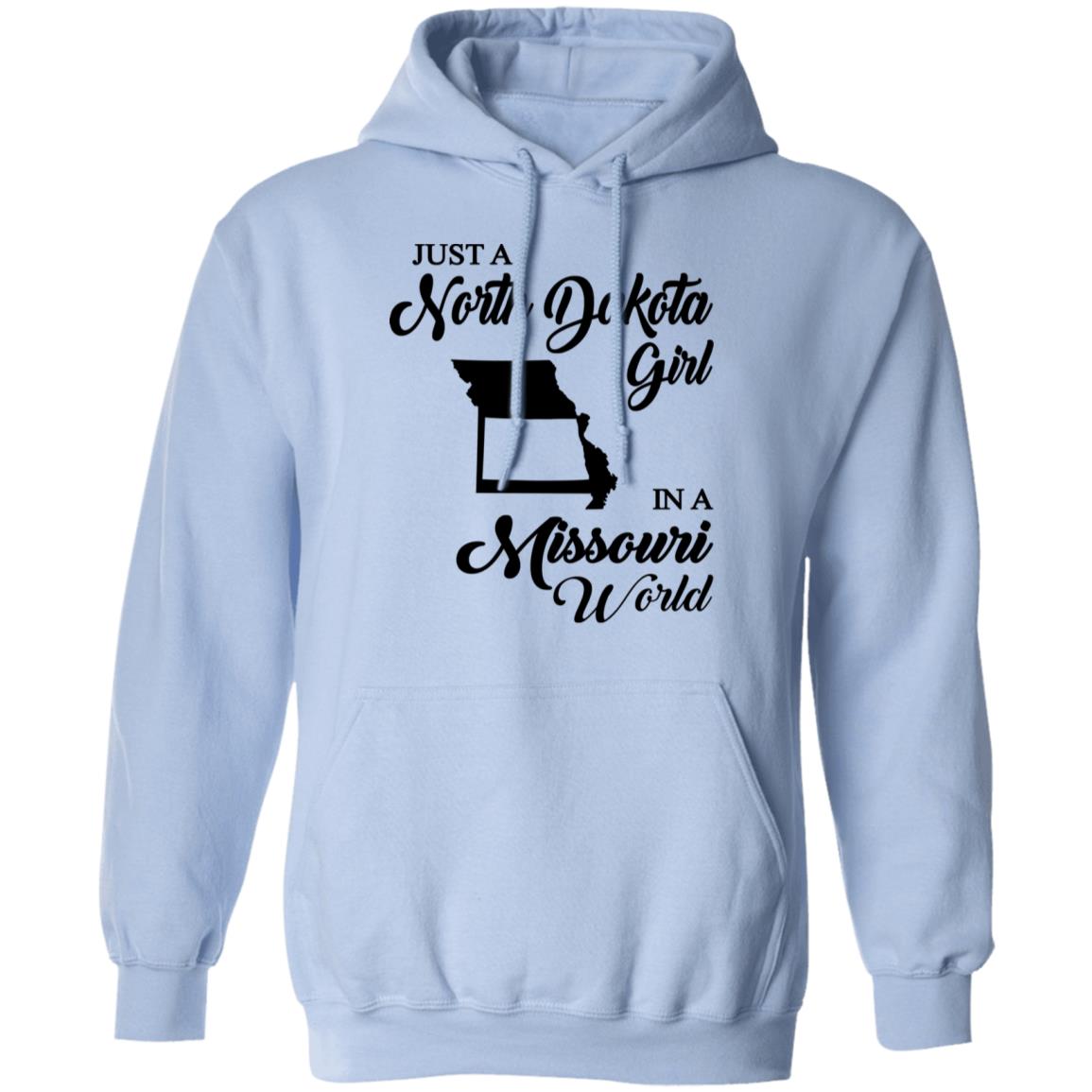 Just A North Dakota Girl In A Missouri World T Shirt - T-shirt Teezalo