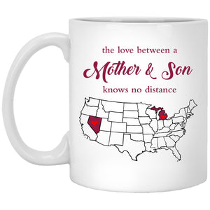 Michigan Nevada The Love Between Mother And Son Mug - Mug Teezalo