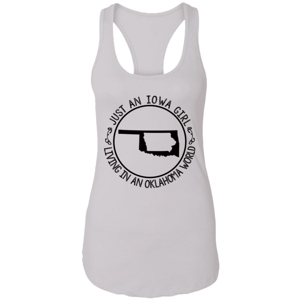 Just An Iowa Girl Living In An Oklahoma World Hoodie - Hoodie Teezalo