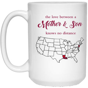 New Jersey Louisiana The Love Between Mother And Son Mug - Mug Teezalo