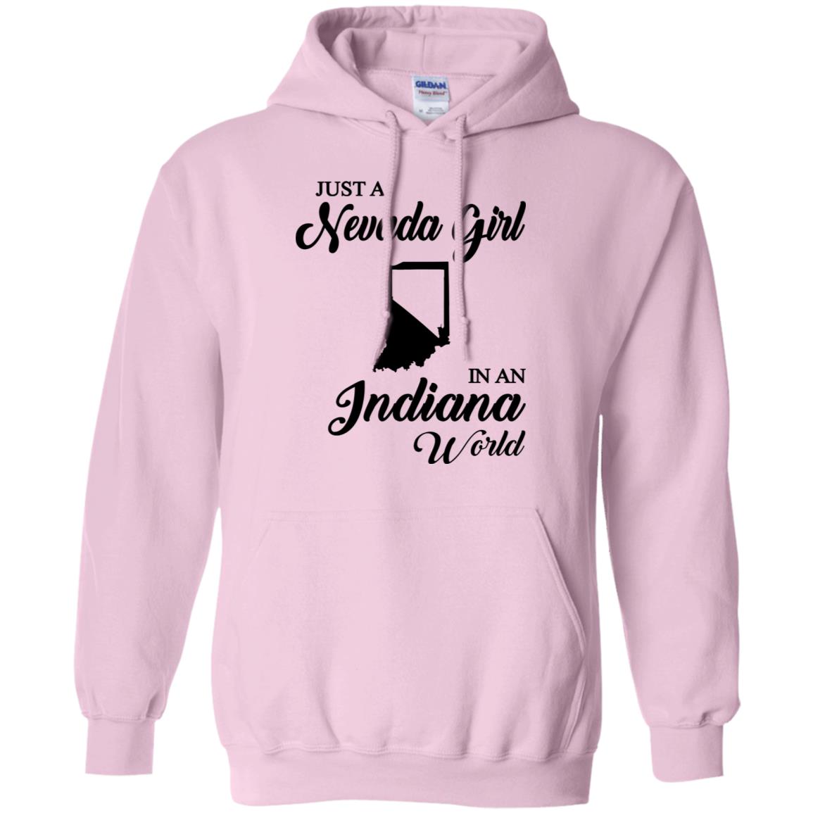 Just A Nevada Girl In An Indiana World T-Shirt - T-shirt Teezalo
