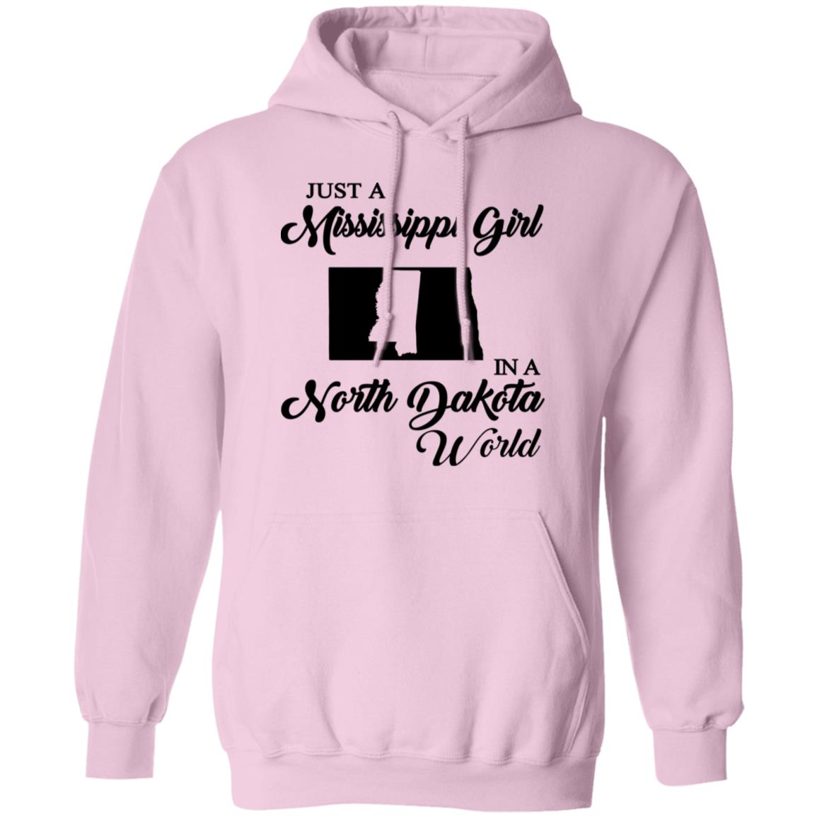 Just A Mississippi Girl In A North Dakota World T-Shirt - T-shirt Teezalo