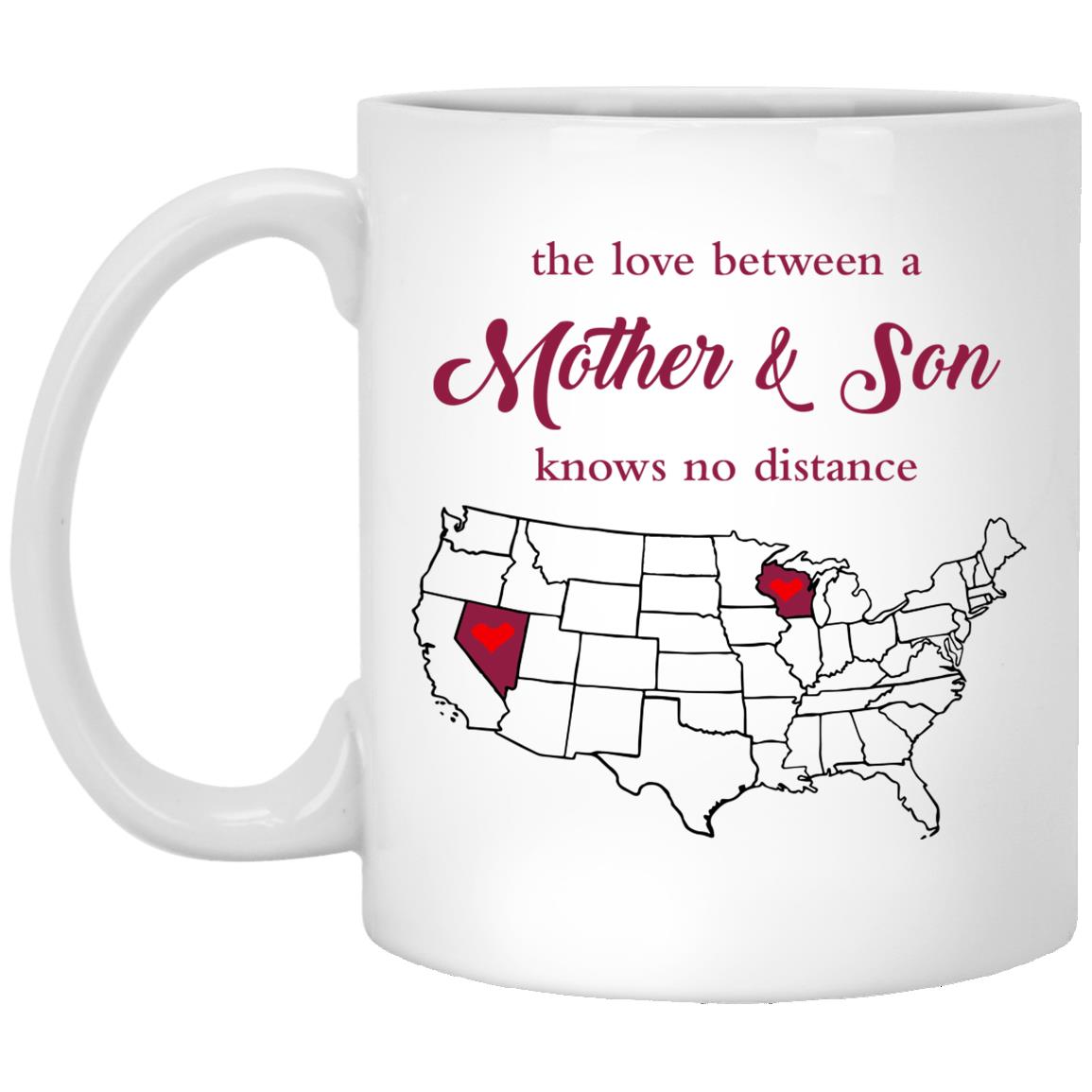 Wisconsin Nevada The Love Between Mother And Son Mug - Mug Teezalo