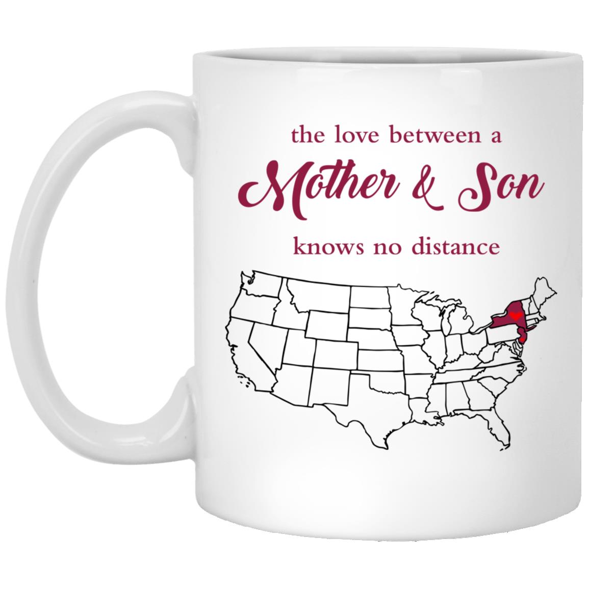 New Jersey New York The Love Between Mother And Son Mug - Mug Teezalo