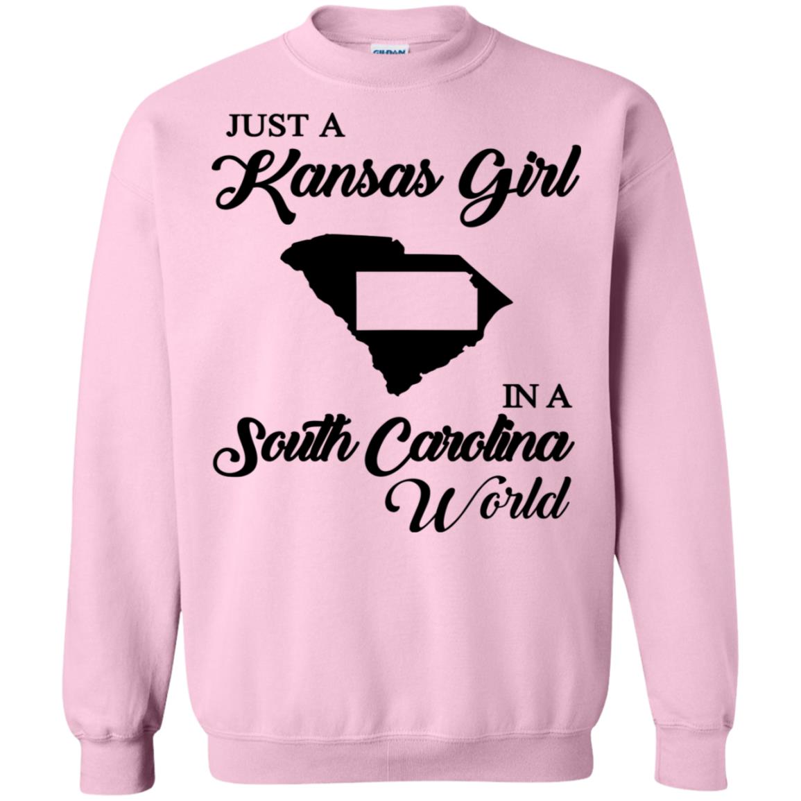 Just A Kansas Girl In A South Carolina World T-Shirt - T-shirt Teezalo