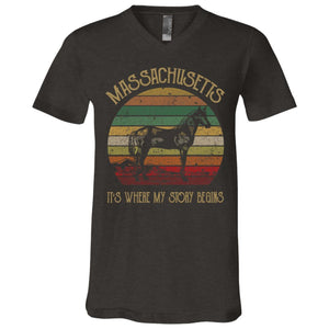 Massachusetts Where My Story Begins T-Shirt - T-shirt Teezalo