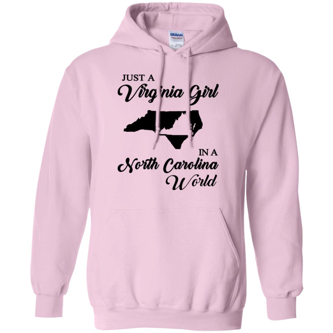 Just A Virginia Girl In A North Carolina World T-Shirt - T-shirt Teezalo