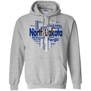 North Dakota Heart City T-Shirt - T-shirt Teezalo