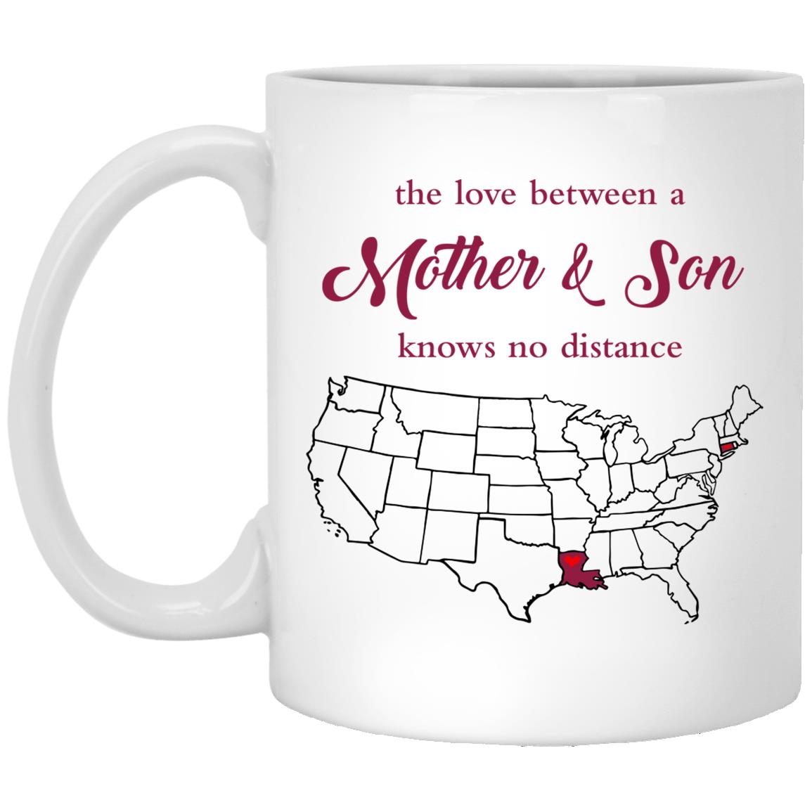 Connecticut Louisiana The Love Between Mother And Son Mug - Mug Teezalo