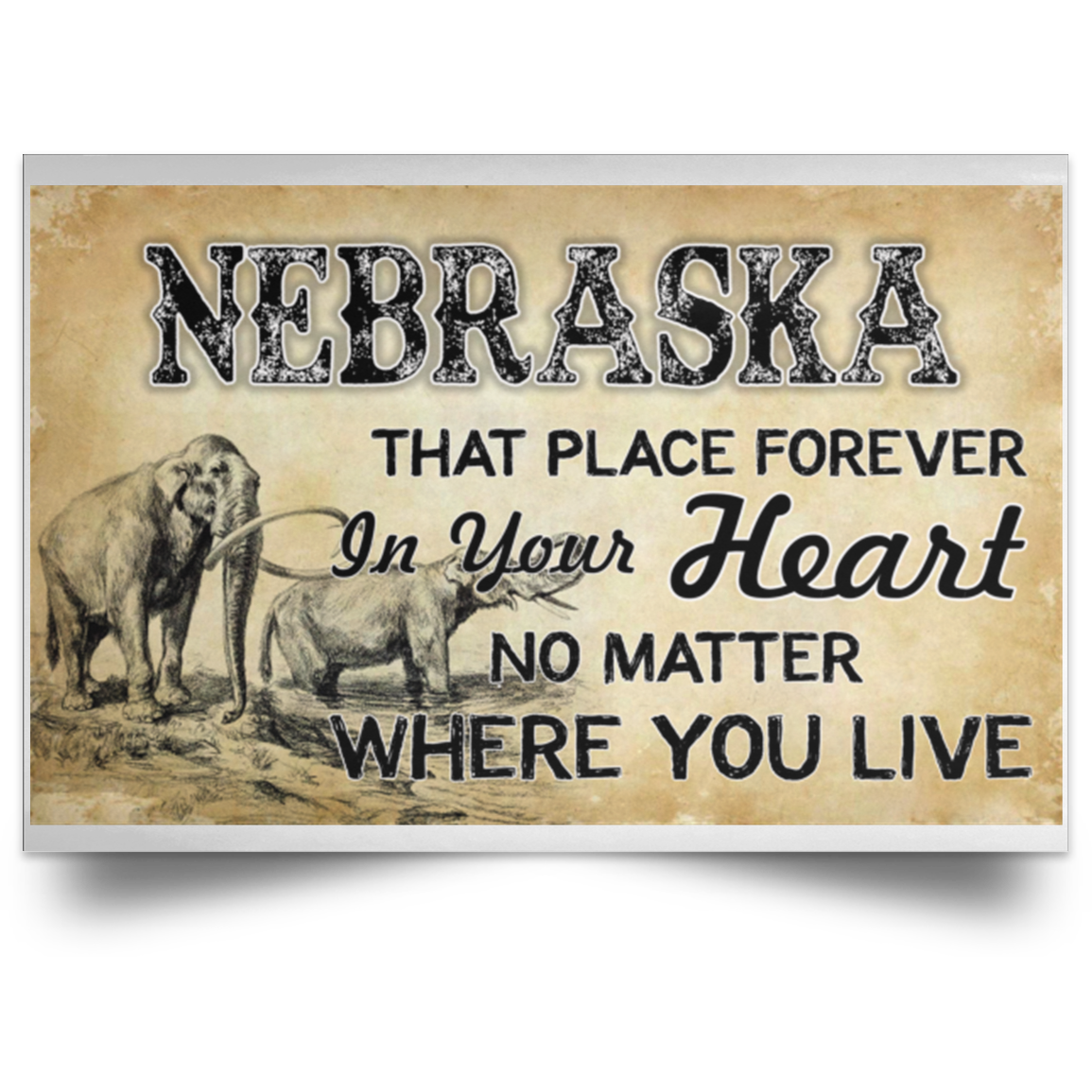 Nebraska That Place Forever In Your Heart No Matter Where You Go Poster - Poster Teezalo