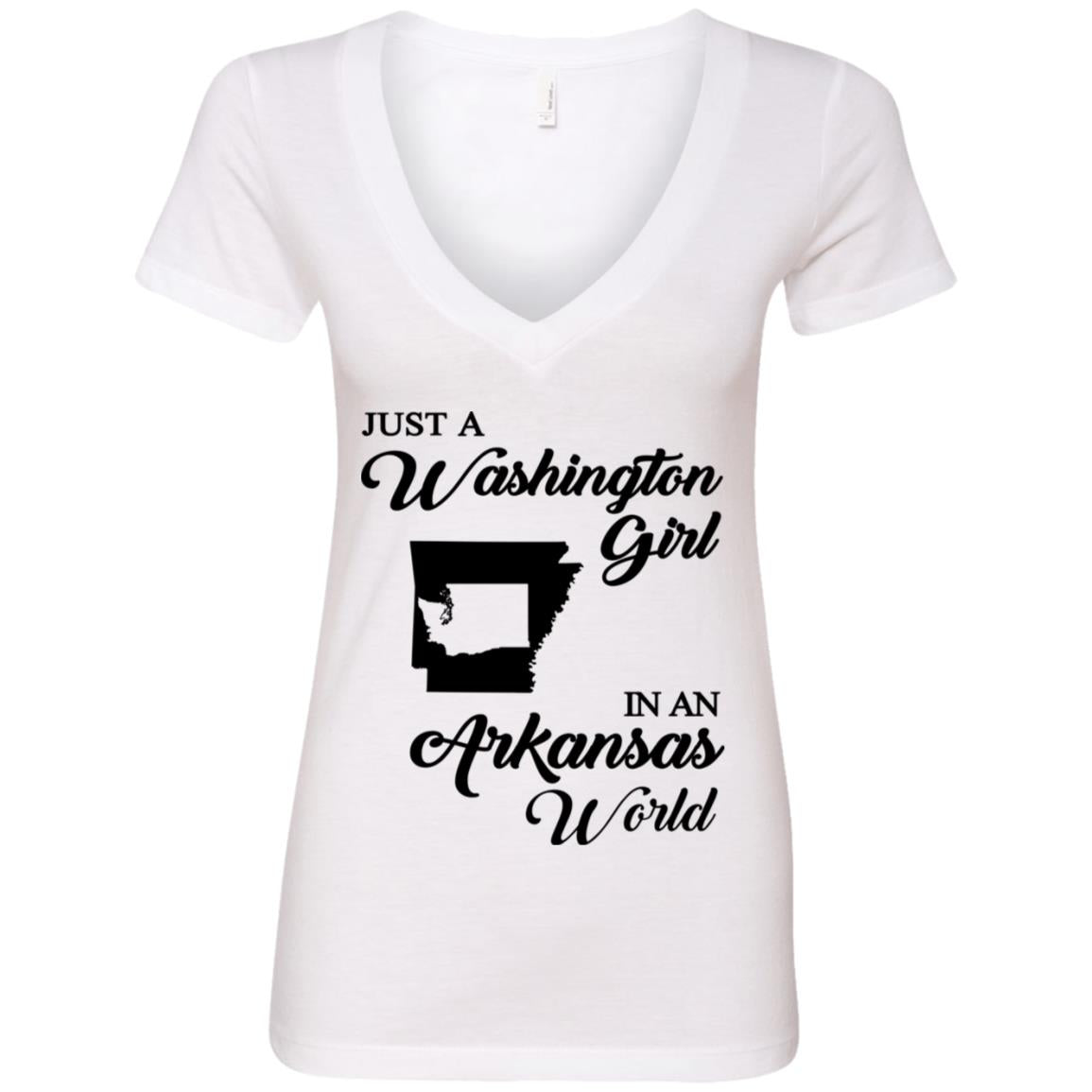 Just A Washington Girl In An Arkansas World T-Shirt - T-shirt Teezalo