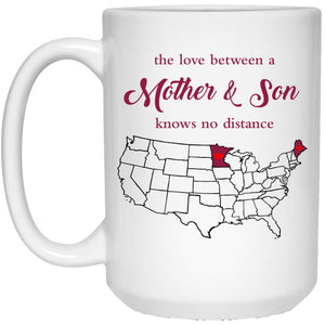 Minnesota Maine The Love Between Mother And Son Mug - Mug Teezalo