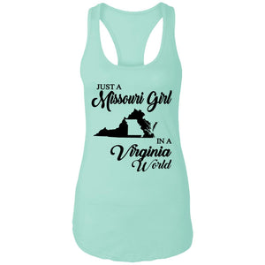Just A Missouri Girl In A Virginia World T-Shirt - T-shirt Teezalo