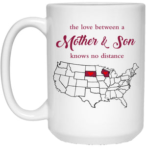 Wisconsin South Dakota The Love Between Mother And Son Mug - Mug Teezalo