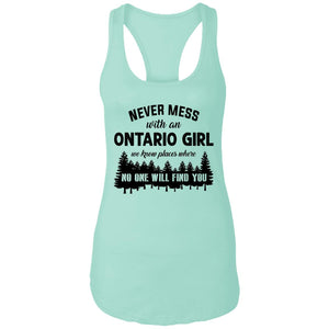 Never Mess With An Ontario Girl T-Shirt - T-shirt Teezalo