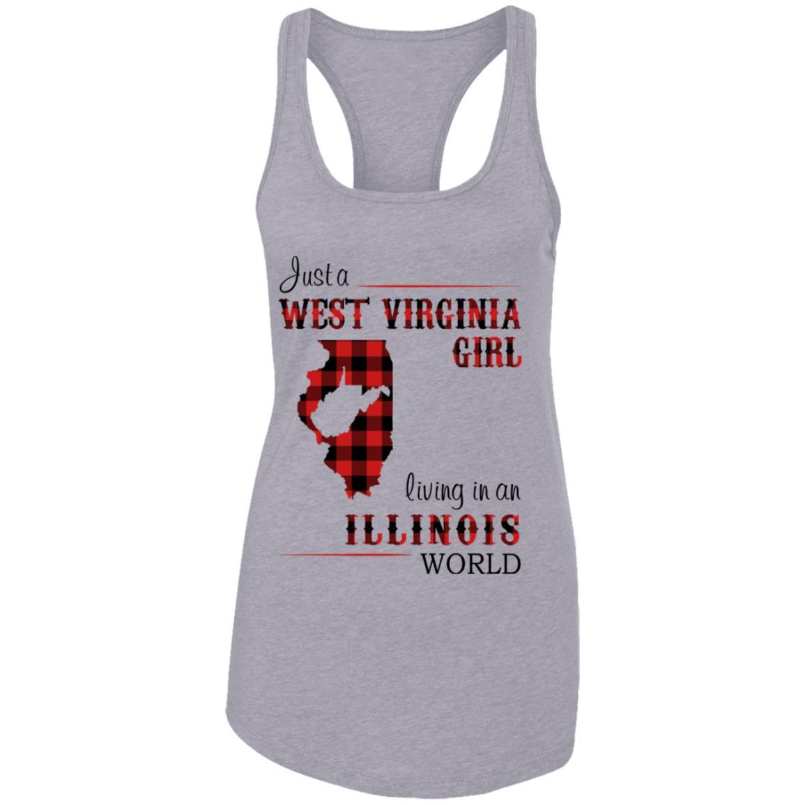 Just A West Virginia Girl Living An Illinois World T Shirt - T-shirt Teezalo