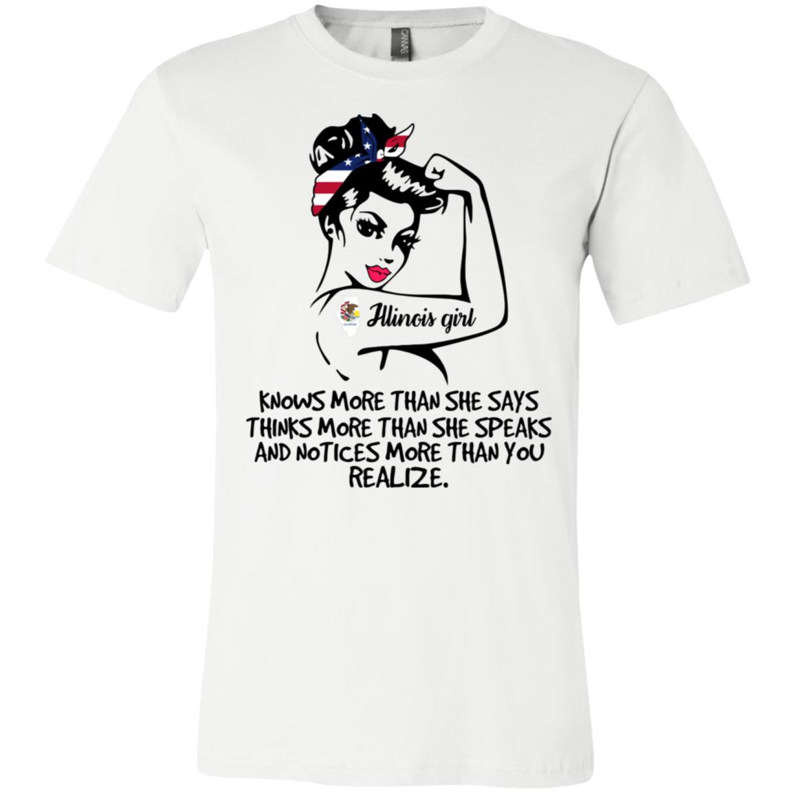 Illinois Girl Knows More Than She Says Hoodie - Hoodie Teezalo