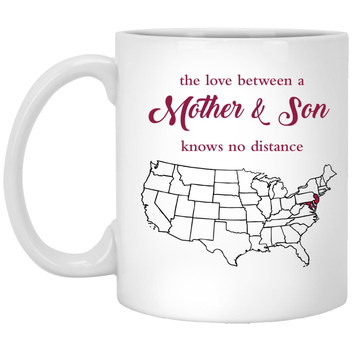New Jersey Maryland The Love Between Mother And Son Mug - Mug Teezalo