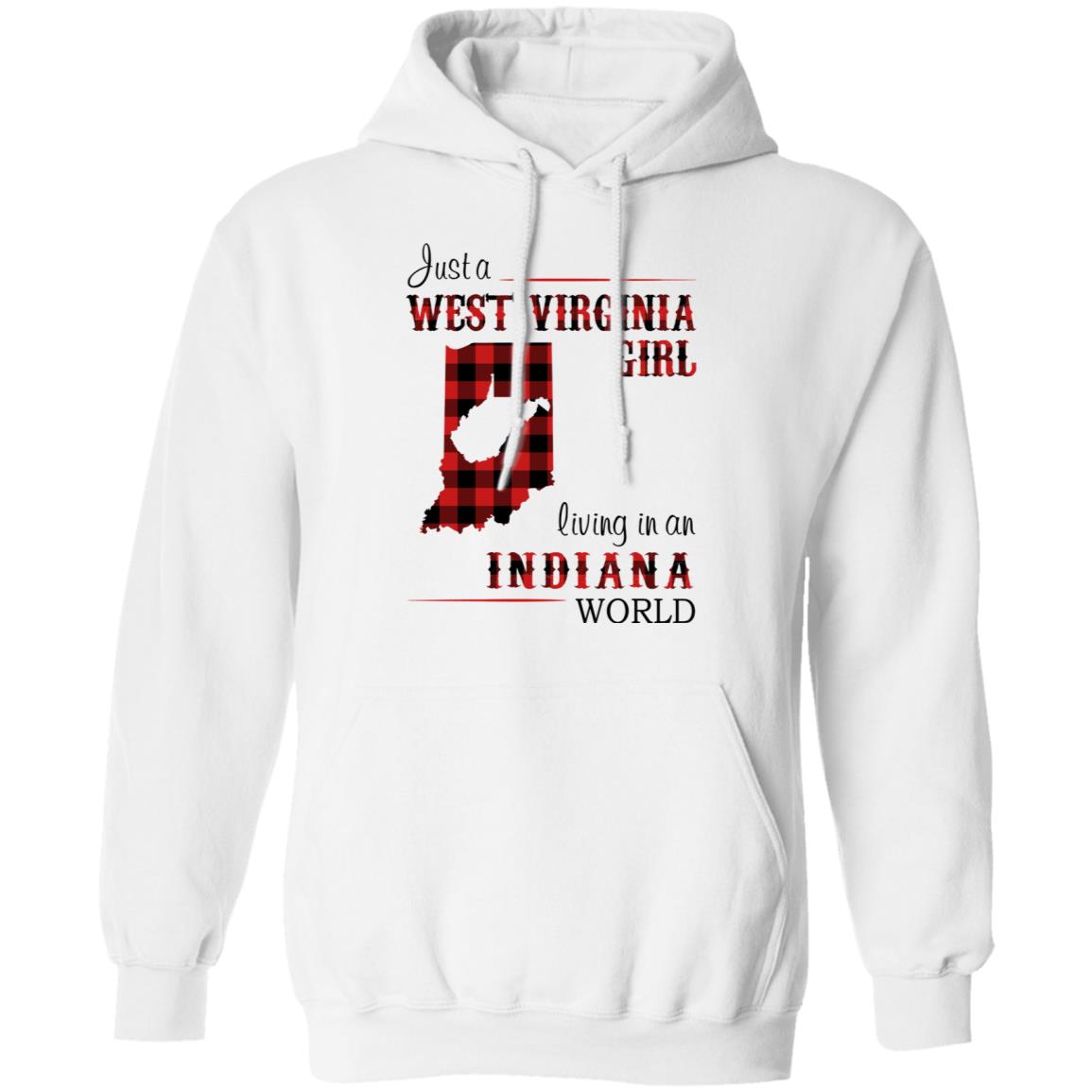 Just A West Virginia Girl Living An Indiana World T –Shirt - T-shirt Teezalo