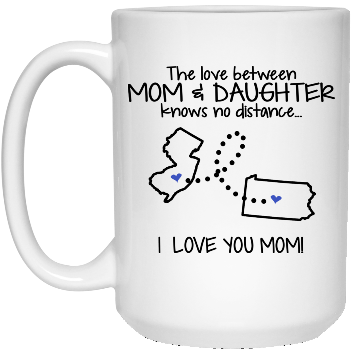 Pennsylvania Jersey The Love Between Mom And Daughter Mug - Mug Teezalo