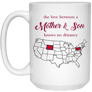 Wyoming Pennsylvania The Love Between Mother And Son Mug - Mug Teezalo