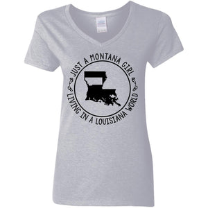 Montana Girl Living In Louisiana World Hoodie - Hoodie Teezalo