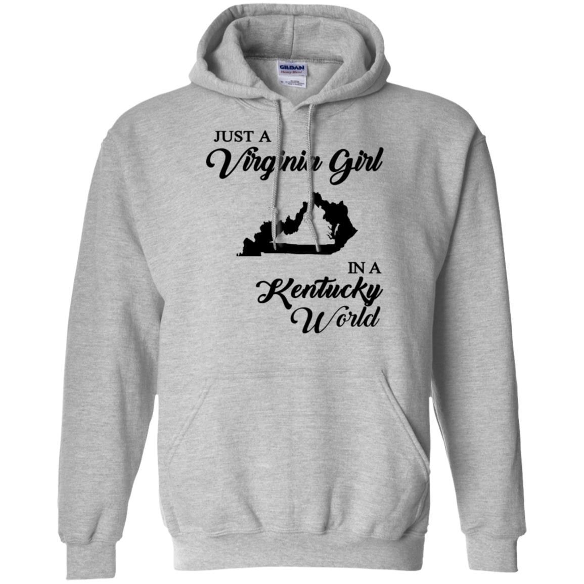 Just A Virginia Girl In A Kentucky World T-shirt - T-shirt Teezalo