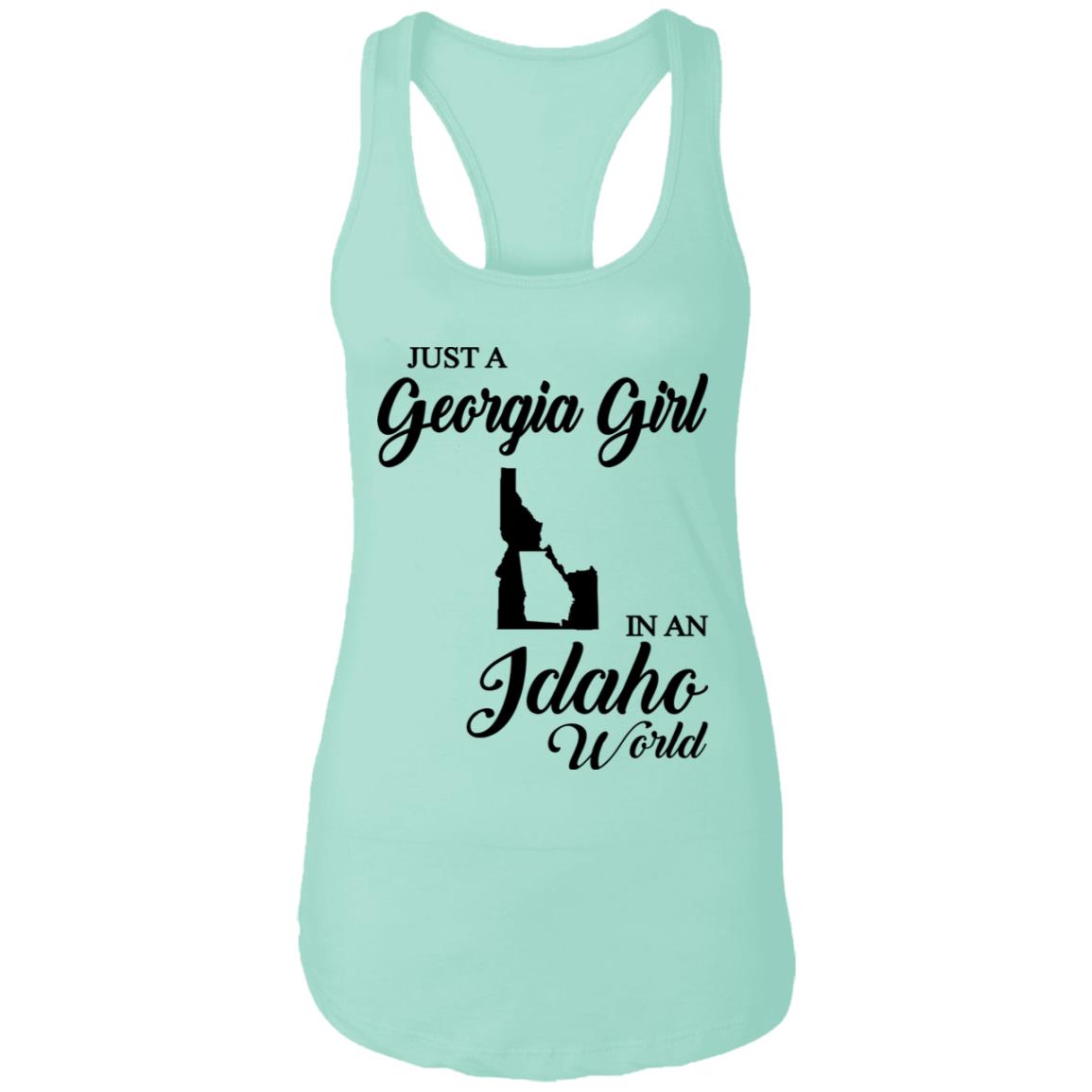 Just A Georgia Girl In An Idaho World T-Shirt - T-Shirt Teezalo
