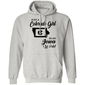 Just A Colorado Girl In An Iowa World T-shirt - T-shirt Teezalo