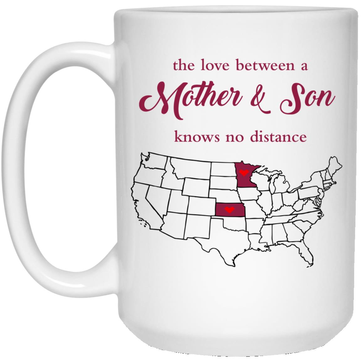 Kansas Minnesota The Love Between Mother And Son Mug - Mug Teezalo