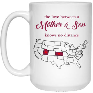 Kansas Utah The Love Between Mother And Son Mug - Mug Teezalo
