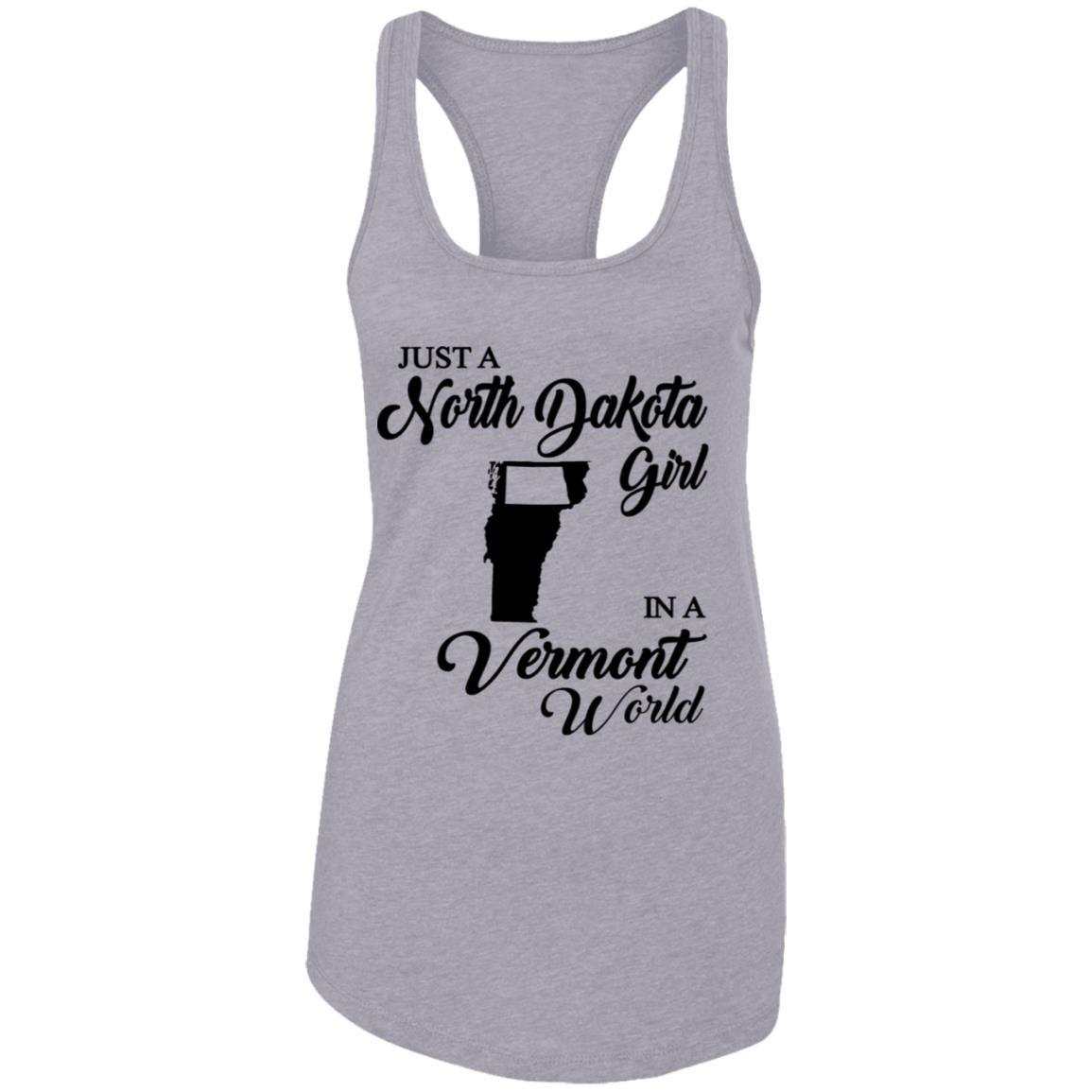 Just A North Dakota Girl In A Vermont World T Shirt - T-shirt Teezalo