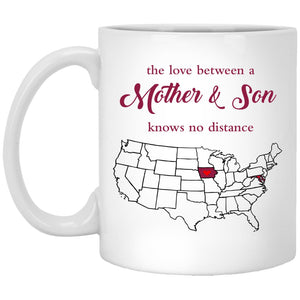 Iowa Maryland The Love Between Mother And Son Mug - Mug Teezalo