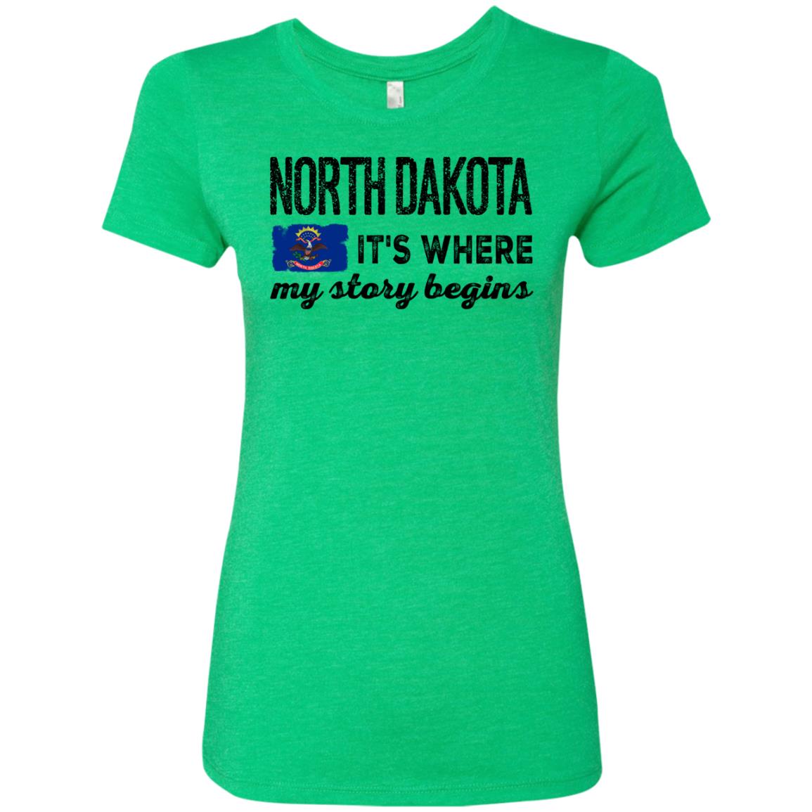North Dakota Where My Story Begins Hoodie - Hoodie Teezalo