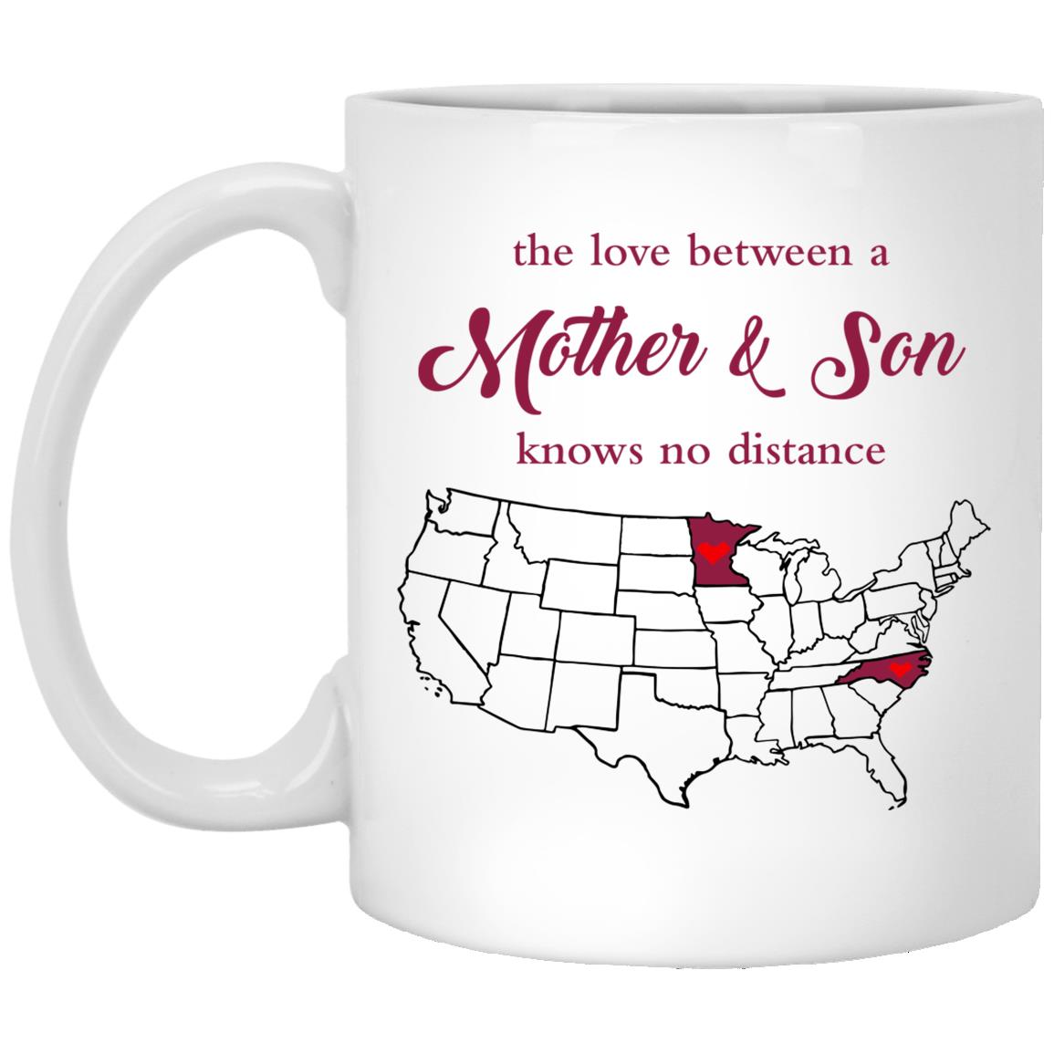 Minnesota North Carolina The Love Between Mother And Son Mug - Mug Teezalo