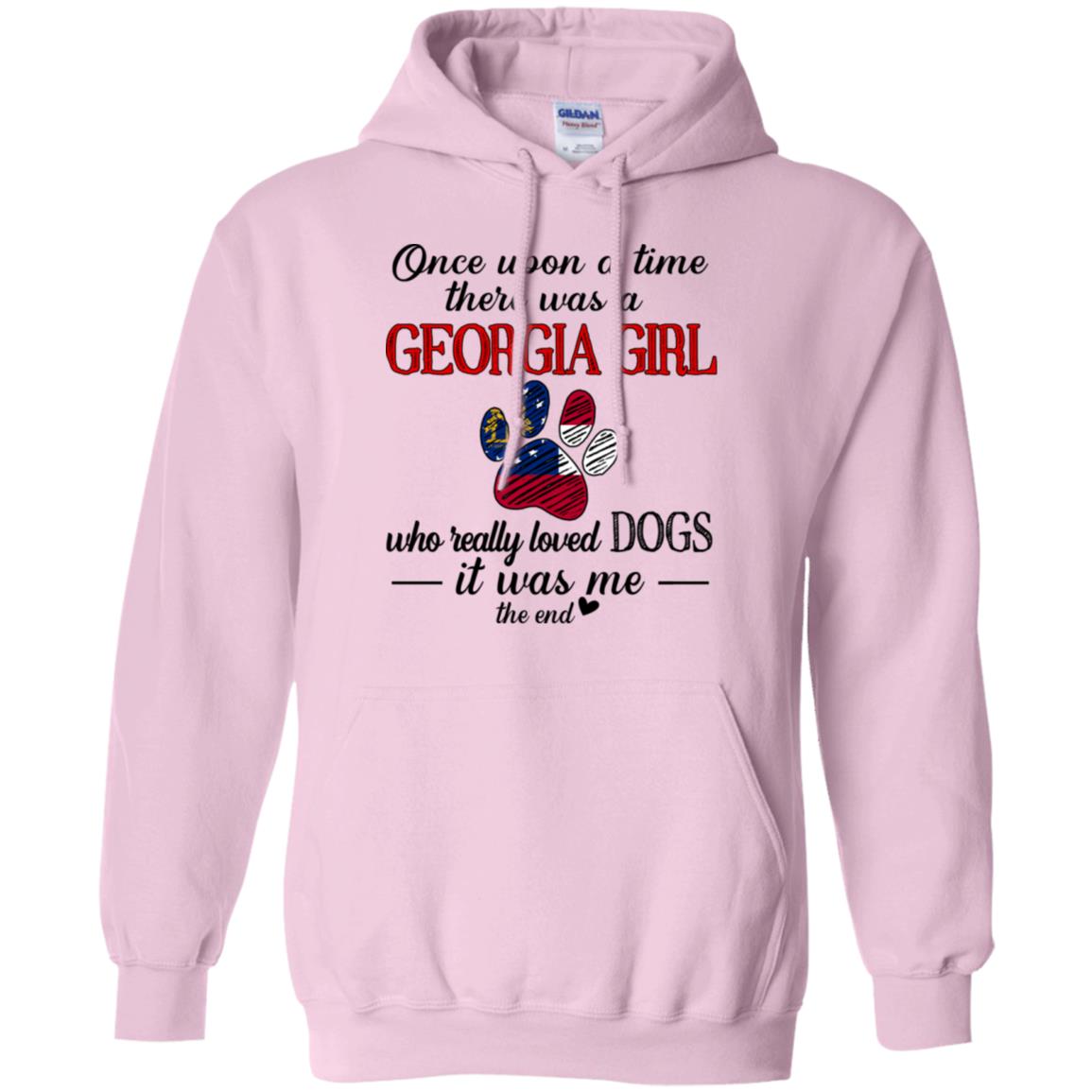 Once Upon A Time A Georgia Girl Who Really Love Dogs T-Shirt - T-shirt Teezalo