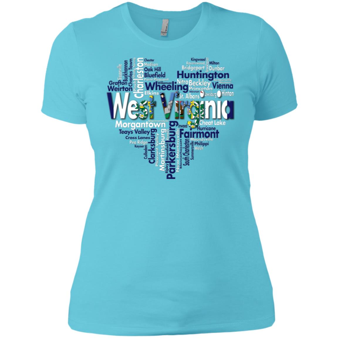 West Virginia Heart T Shirt - T-shirt Teezalo