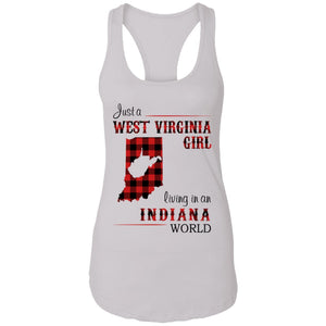 Just A West Virginia Girl Living An Indiana World T –Shirt - T-shirt Teezalo