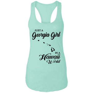 Just A Georgia Girl In A Hawaii World T-Shirt - T-Shirt Teezalo