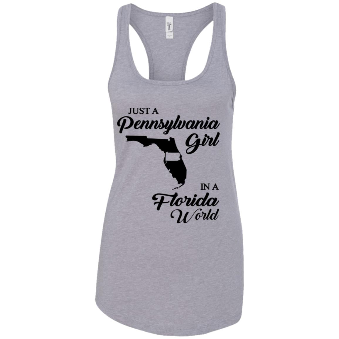 Just A Pennsylvania Girl In A Florida World T-Shirt - T-shirt Teezalo