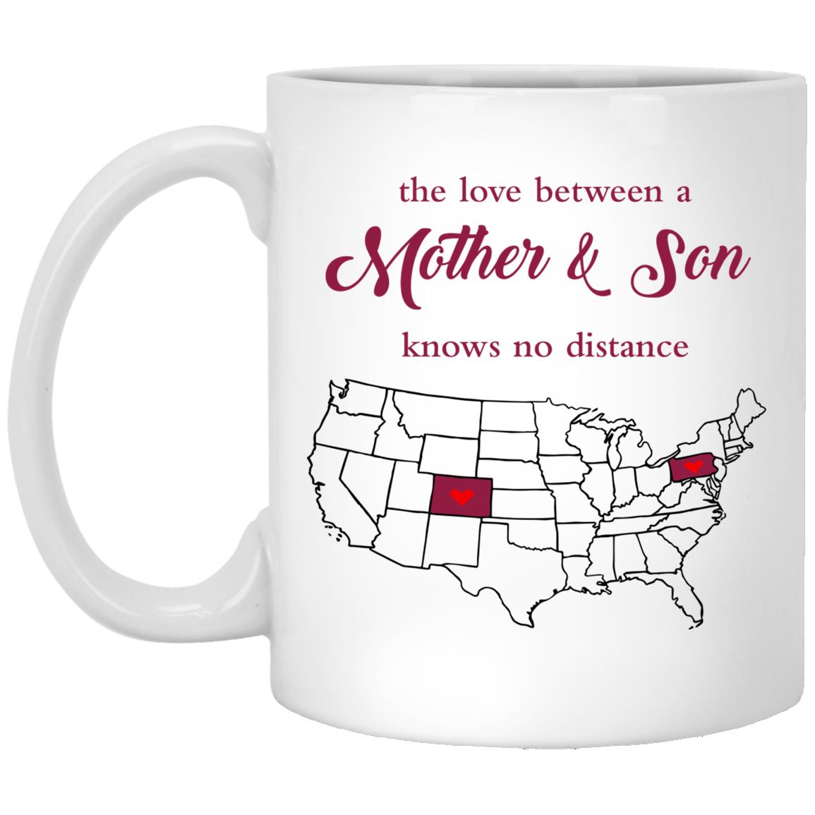 Colorado Pennsylvania The Love Between Mother And Son Mug - Mug Teezalo