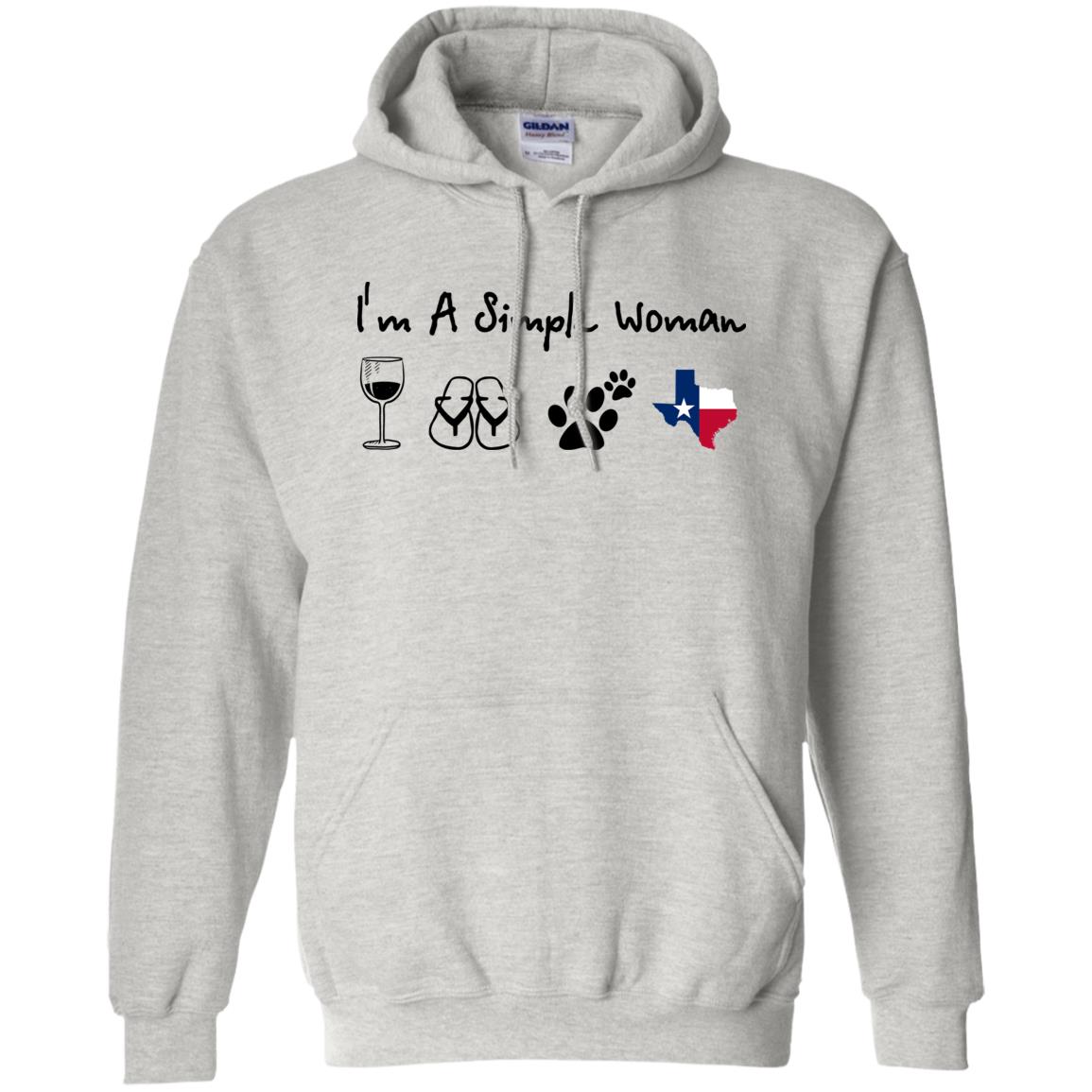 Texas I'm A Simple Woman Hoodie - Hoodie Teezalo