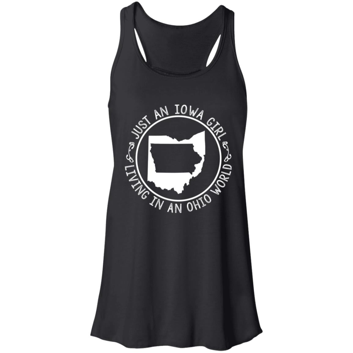 Just An Iowa Girl Living In An Ohio World T- Shirt - T-shirt Teezalo