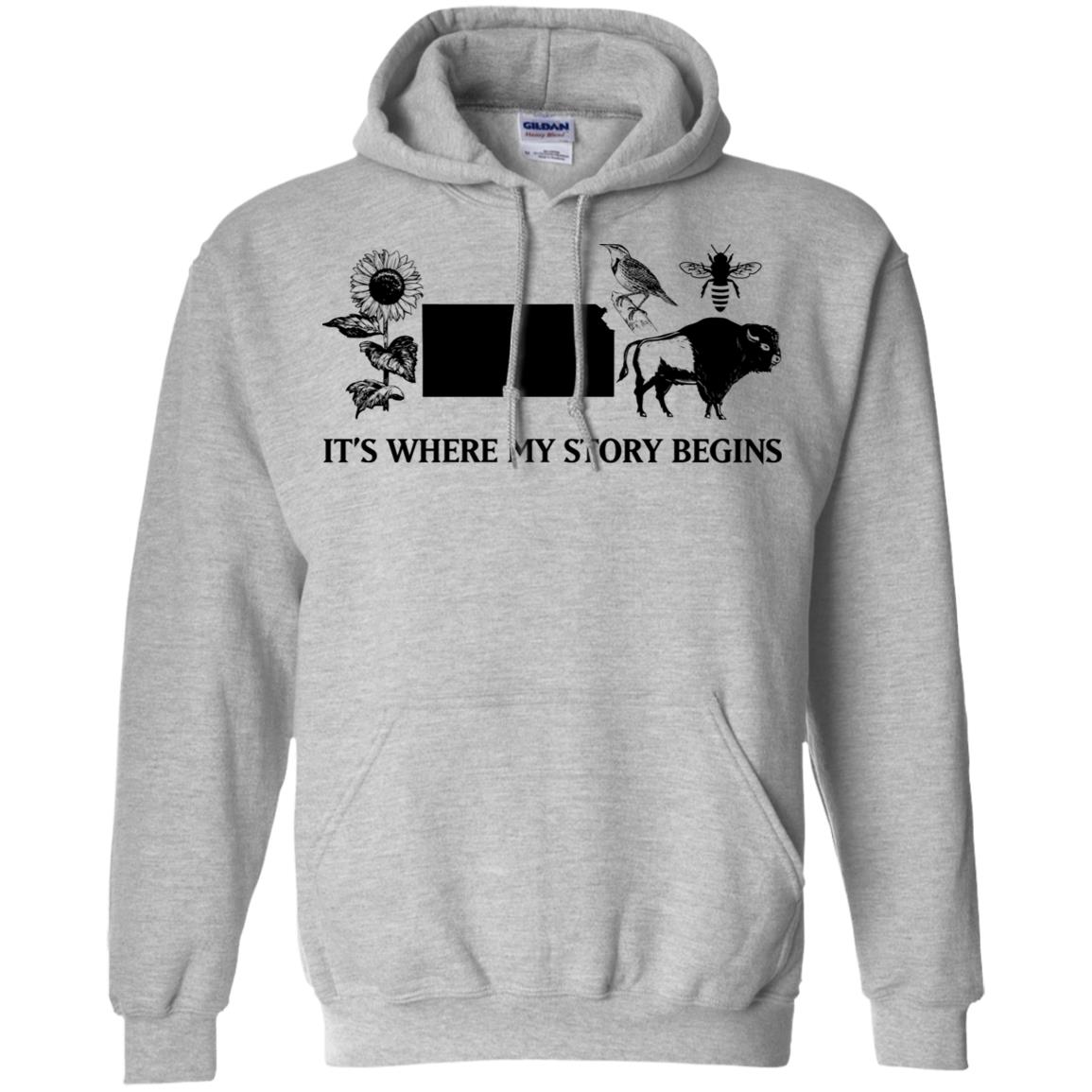 Kansas It's Where My Story Begins Hoodie - Hoodie Teezalo