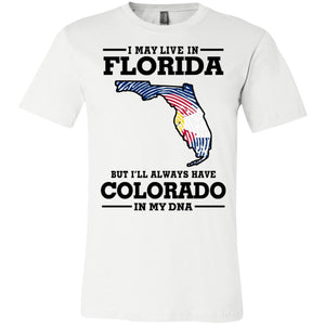 Live In Florida Colorado In My Dna T-Shirt - T-shirt Teezalo