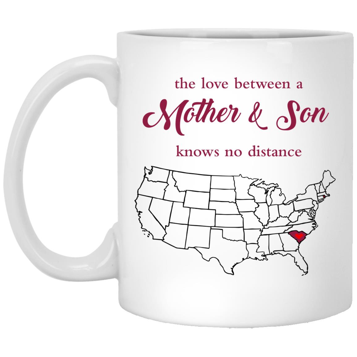 Rhode Island South Carolina The Love Between Mother And Son Mug - Mug Teezalo