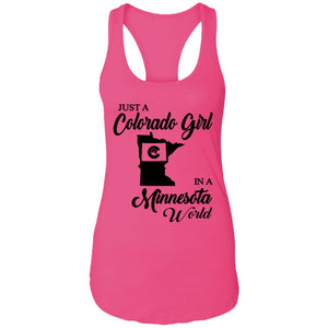 Just A Colorado Girl In A Minnesota World T-shirt - T-shirt Teezalo