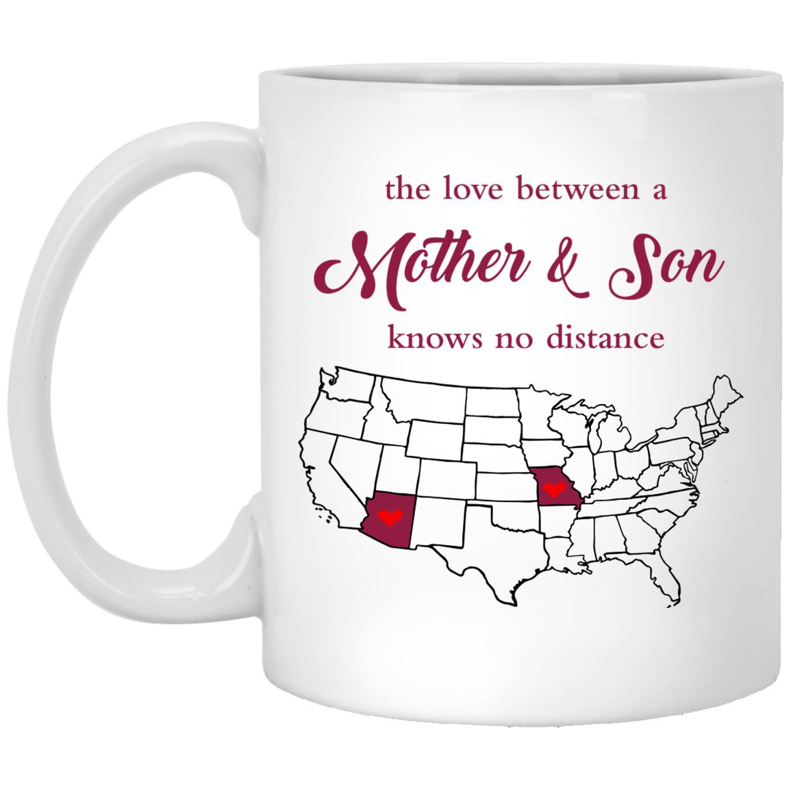 Arizona Missouri The Love Between Mother And Son Mug - Mug Teezalo