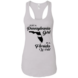 Just A Pennsylvania Girl In A Florida World T-Shirt - T-shirt Teezalo