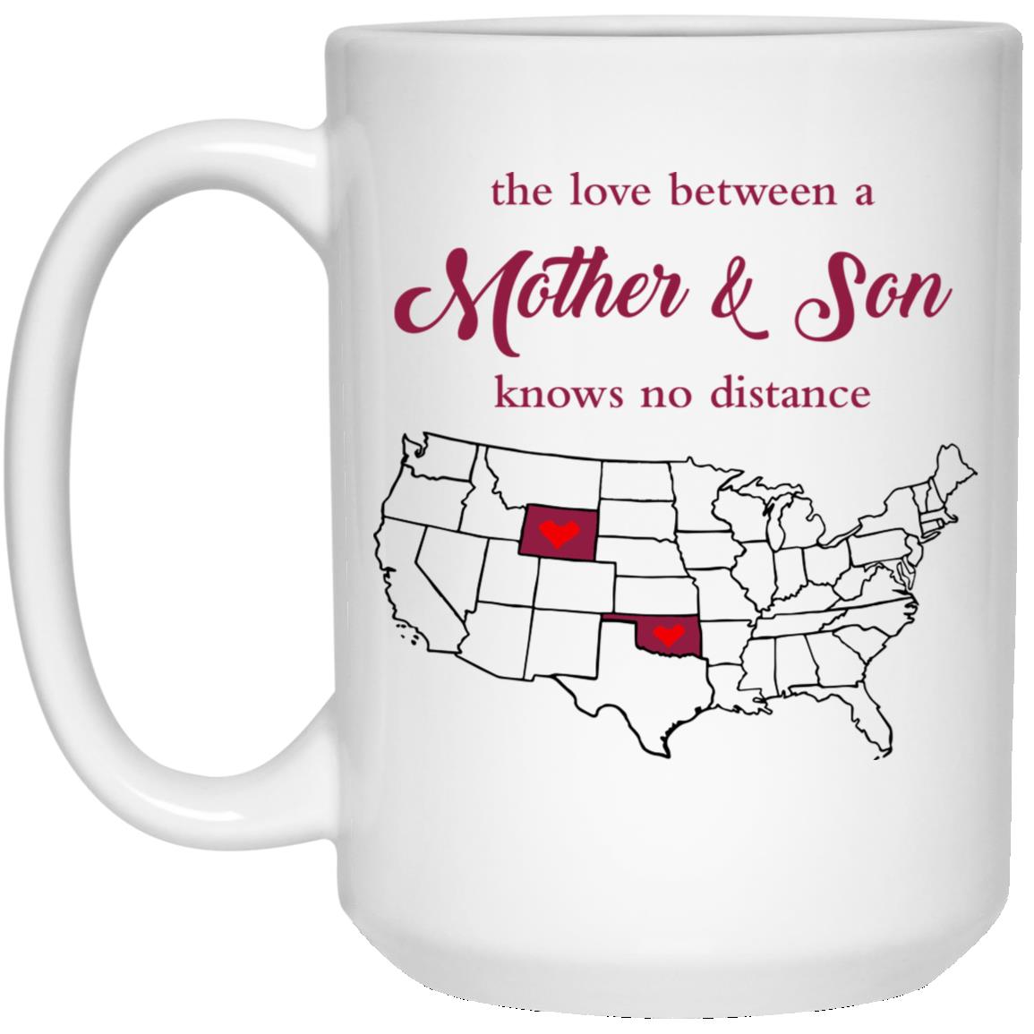 Wyoming Oklahoma The Love Between Mother And Son Mug - Mug Teezalo